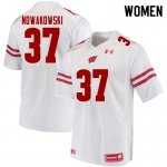 Women's Wisconsin Badgers NCAA #37 Riley Nowakowski White Authentic Under Armour Stitched College Football Jersey KW31T74EM